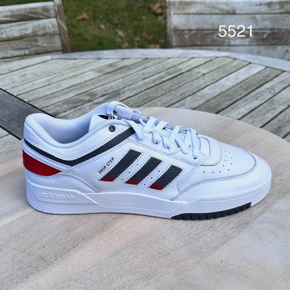 adidas Drop Step Low Mens Shoes White Athletic Sneakers IE6225 Size 12 New